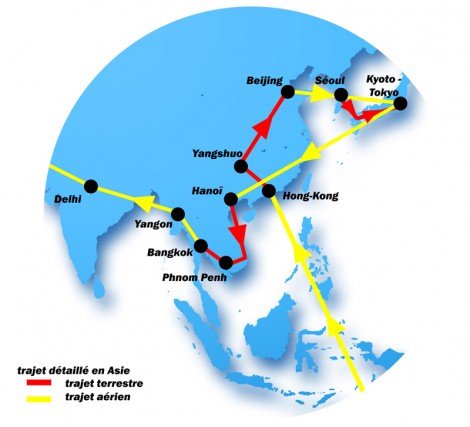 Le parcours définitif en Asie