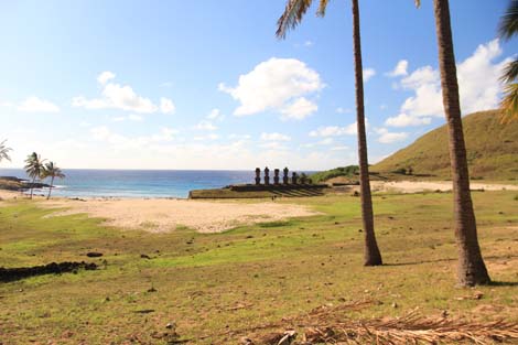 Anakena la plage les moais