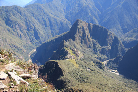 La vue depuis le haut de la montagne