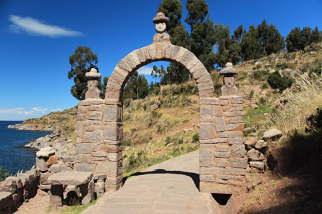 Début du sentier pour l'isla Taquile