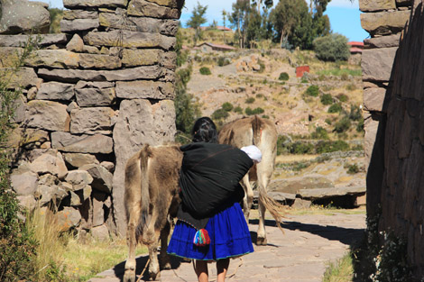 Femme sur Taquile Femme sur Taquile
