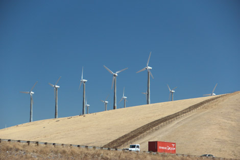 tant d'éoliennes sur la route!