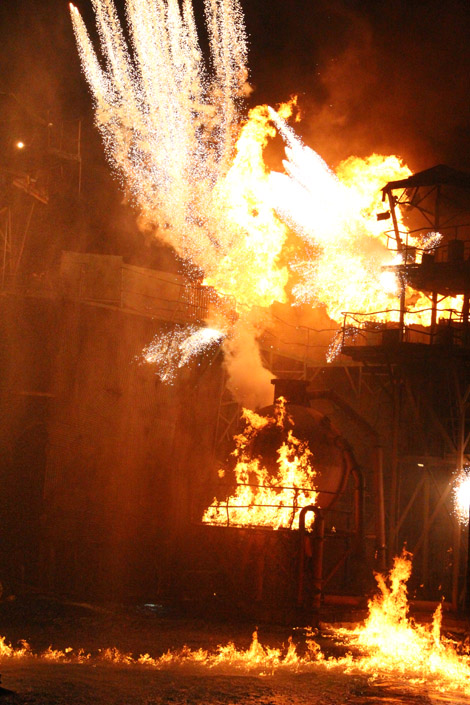 … un spectacle d'eau mais aussi de feu!