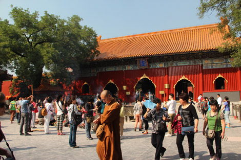 A l'intérieur de l'enceinte du temple