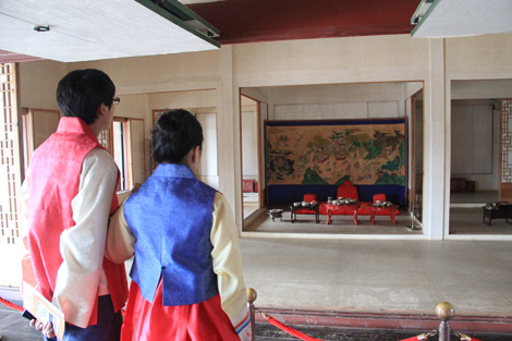 Dans le palais Gyeongbokgung