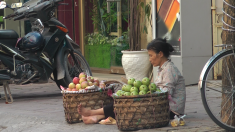 Femme vietnamienne vendant des fruits