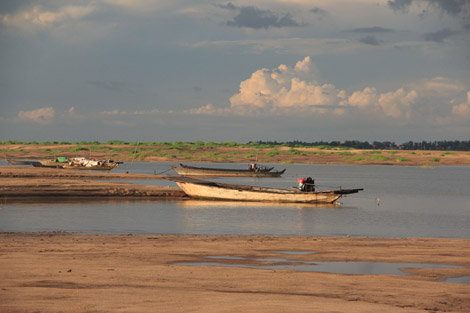 Sur les berges de Koh Trong