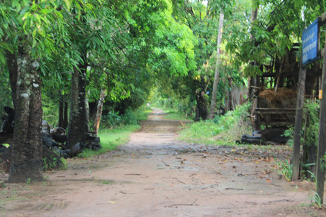 Chemin boueux de Koh Trong