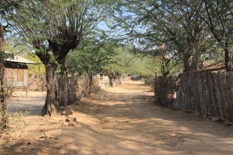 Petit village des plaines de Bagan