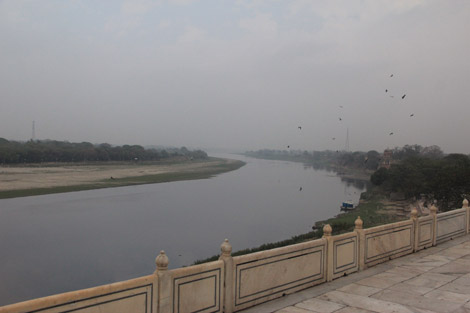 La Yamuna, vue depuis le Taj Mahal