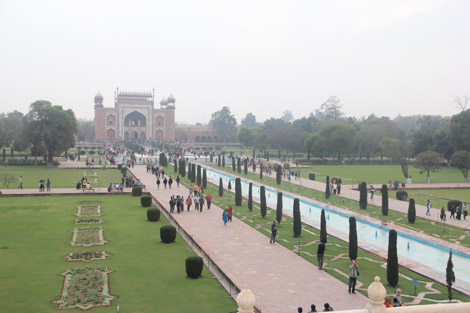 Les jardins vus du Taj Mahal