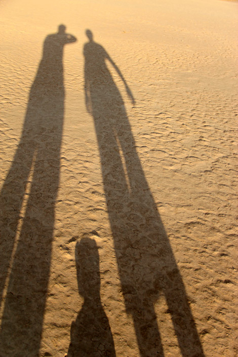 Ombres dans le désert de Death Valley